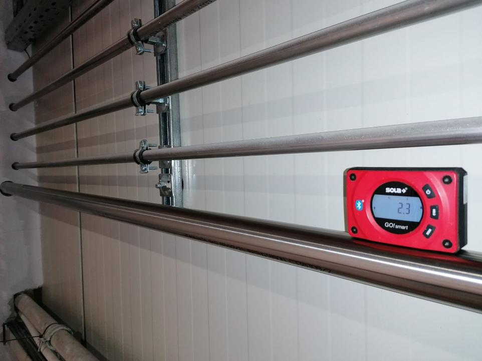 Slope measurement with levelmeter